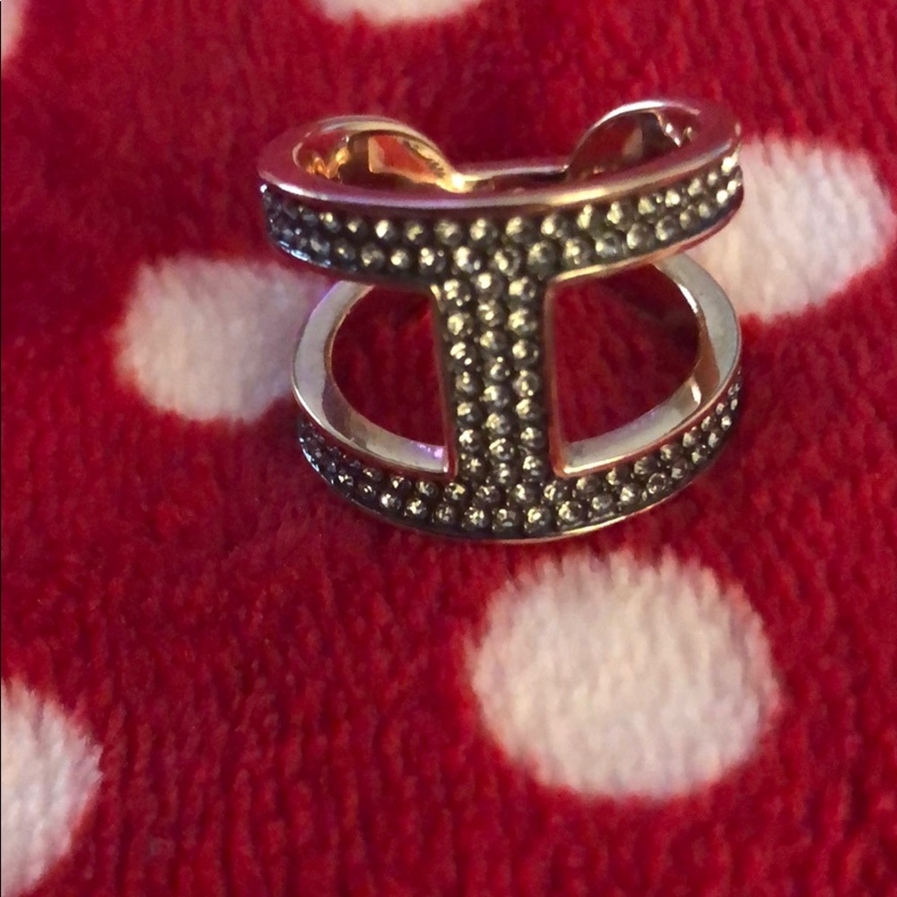 Michael Kors rose gold pave ring